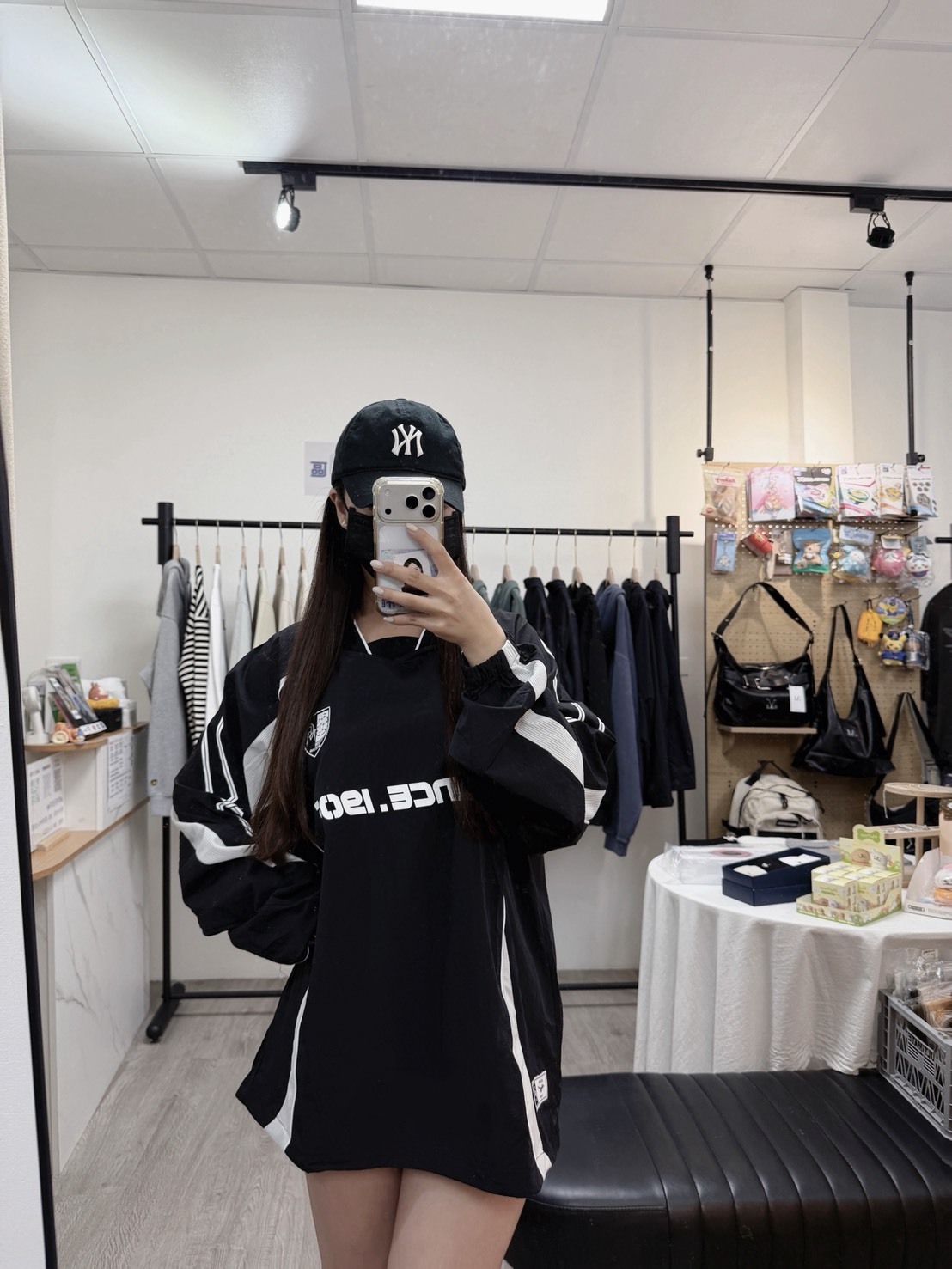 【OWN】Mizuno 長袖 拼接 寬鬆 防風 球衣 不分男女 黑色 灰色 深藍色