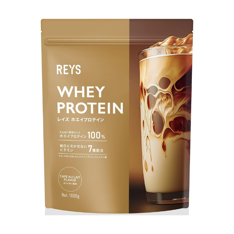 REYS 100%乳清蛋白粉 咖啡歐蕾風味 1kg | 山澤禮明監修
