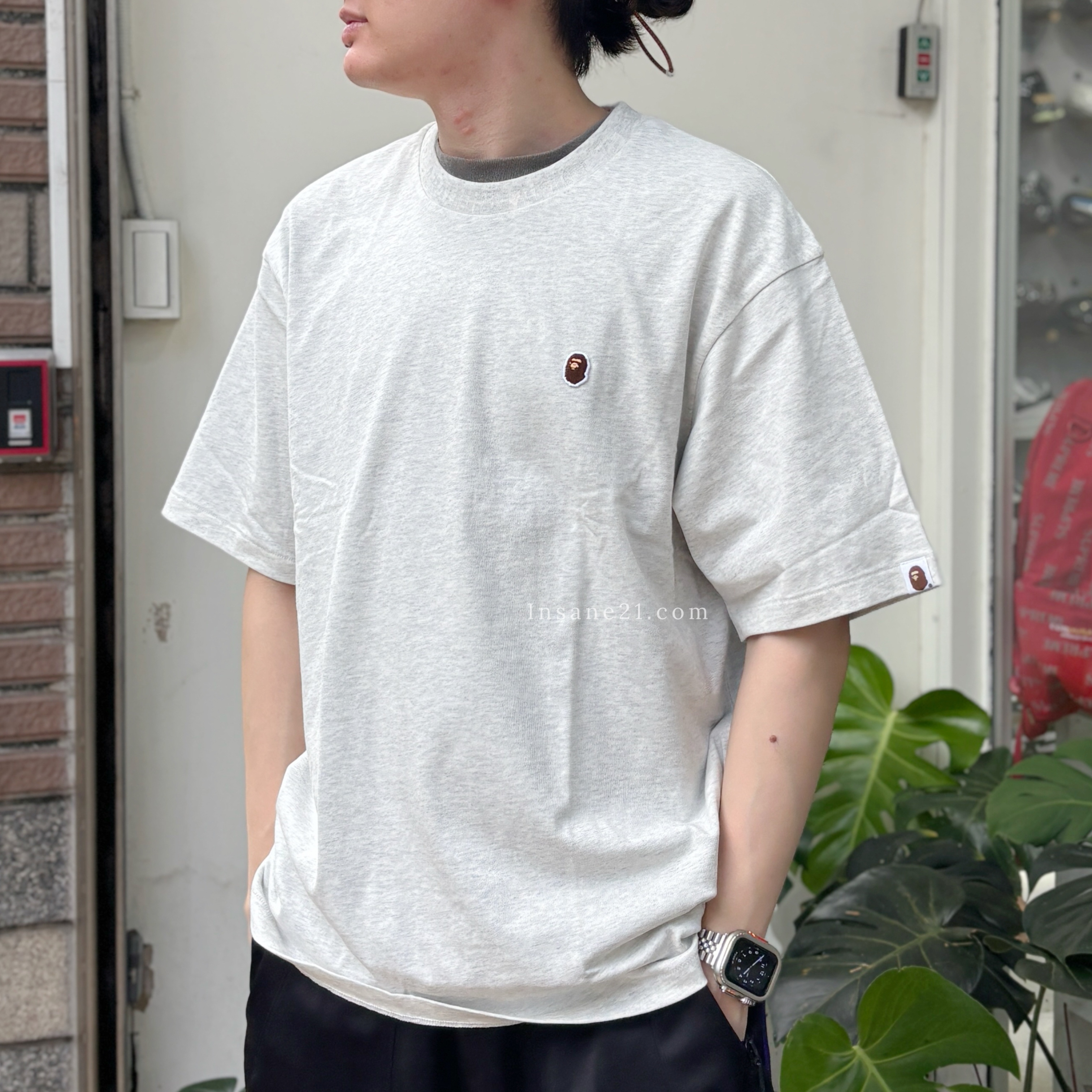 BAPE A BATHING APE 小猿人頭 領口刺繡 短袖