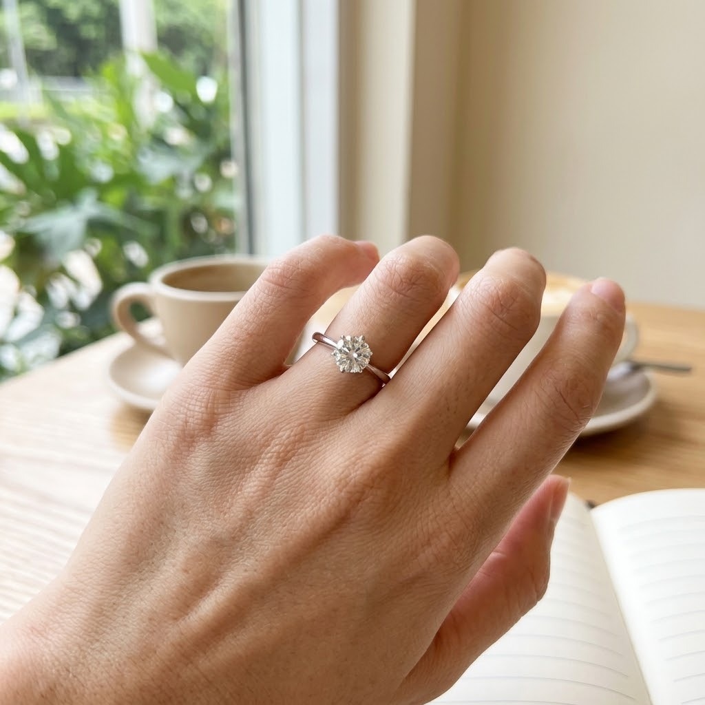 18K White Gold 1.00ct Diamond Ring