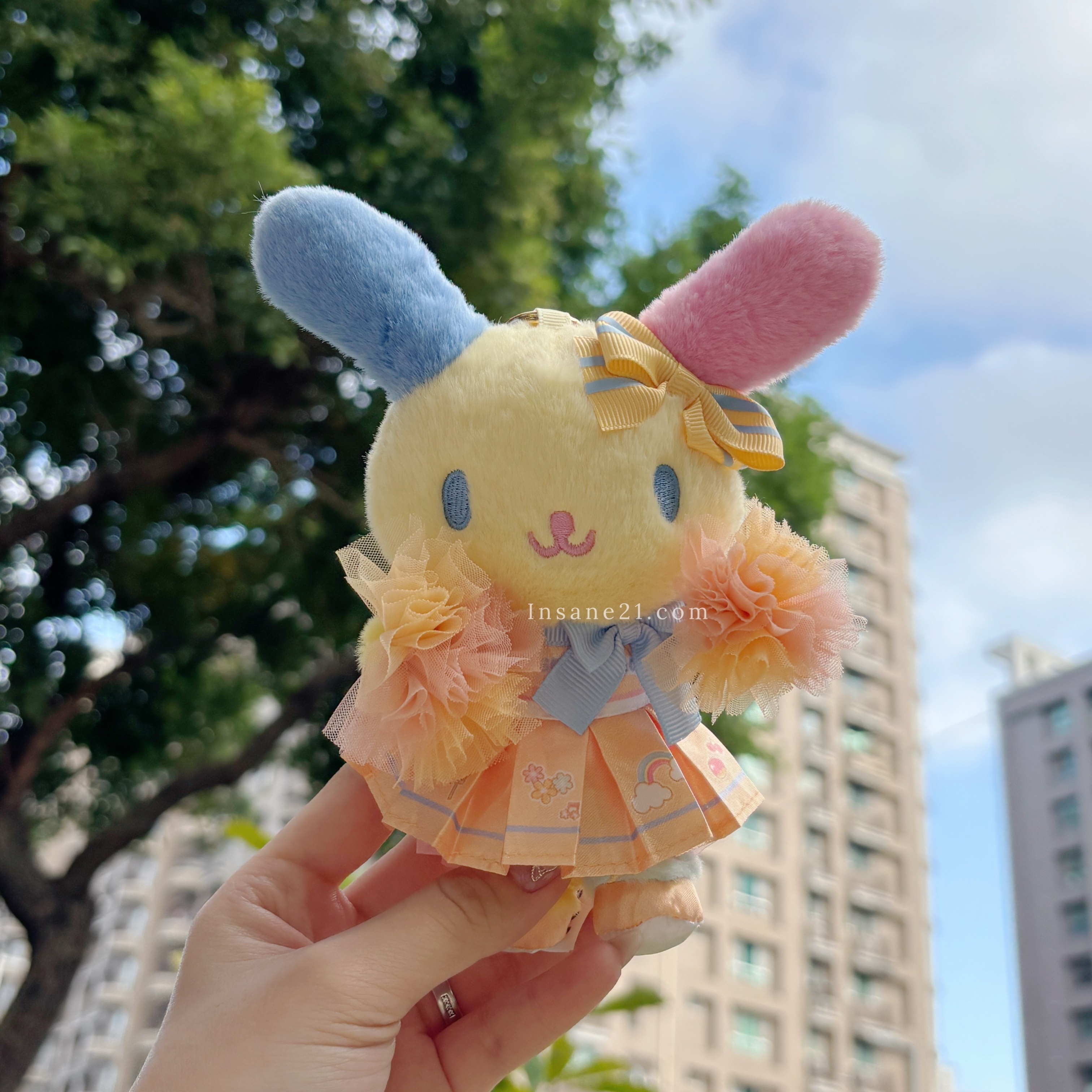 SANRIO USAHANA 三麗鷗 啦啦隊 花小兔 應援 絨毛吊飾 彩球 日本