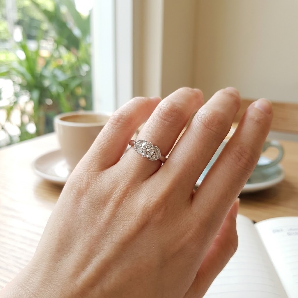 18K White Gold 0.50ct Diamond Ring