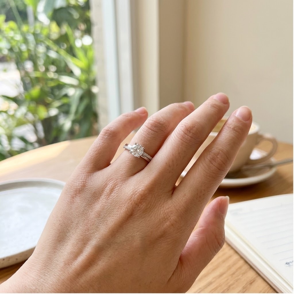 18K White Gold 1.12ct Diamond Ring