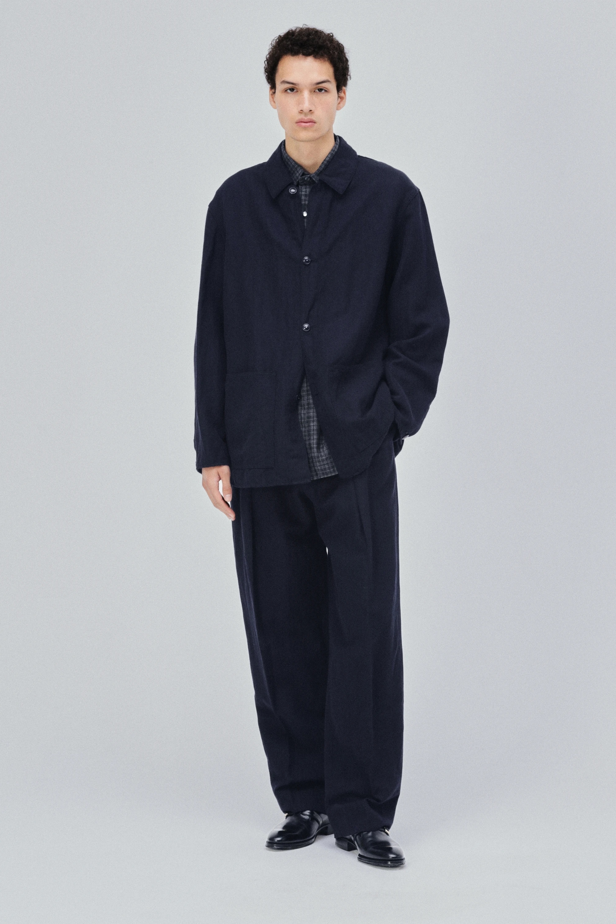 KAPTAIN SUNSHINE CASHMERE LINEN CHORE JACKET