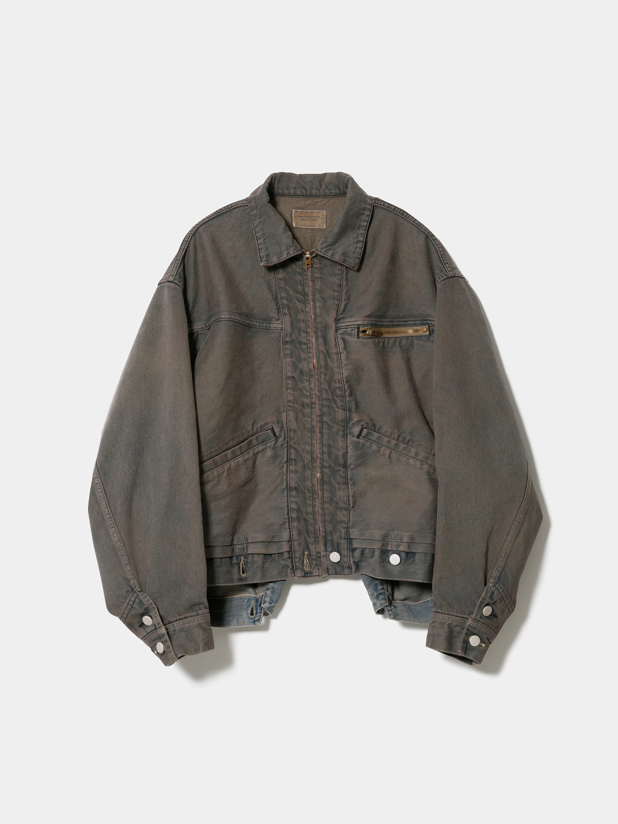 BEAUTIFUL PEOPLE DOUBLE END SELVEDGE DENIM BLOUSON GRADATION