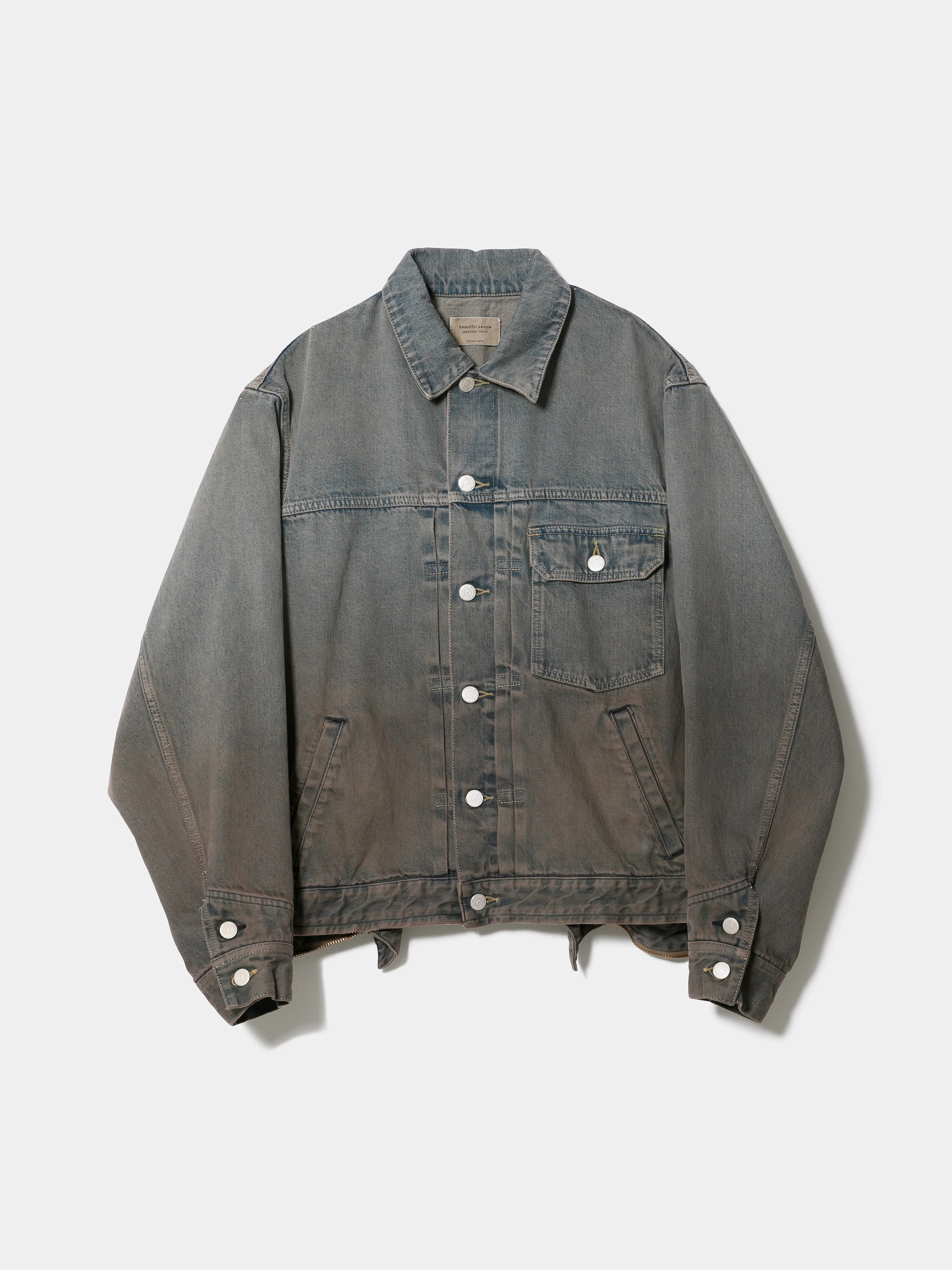BEAUTIFUL PEOPLE DOUBLE END SELVEDGE DENIM BLOUSON GRADATION