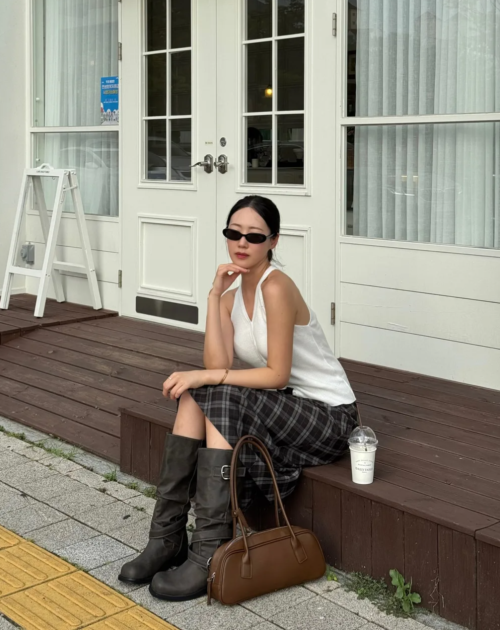 韓國代購｜KARINA同款！KHIHO Raven Foldable Buckle Boots (3 Colours)