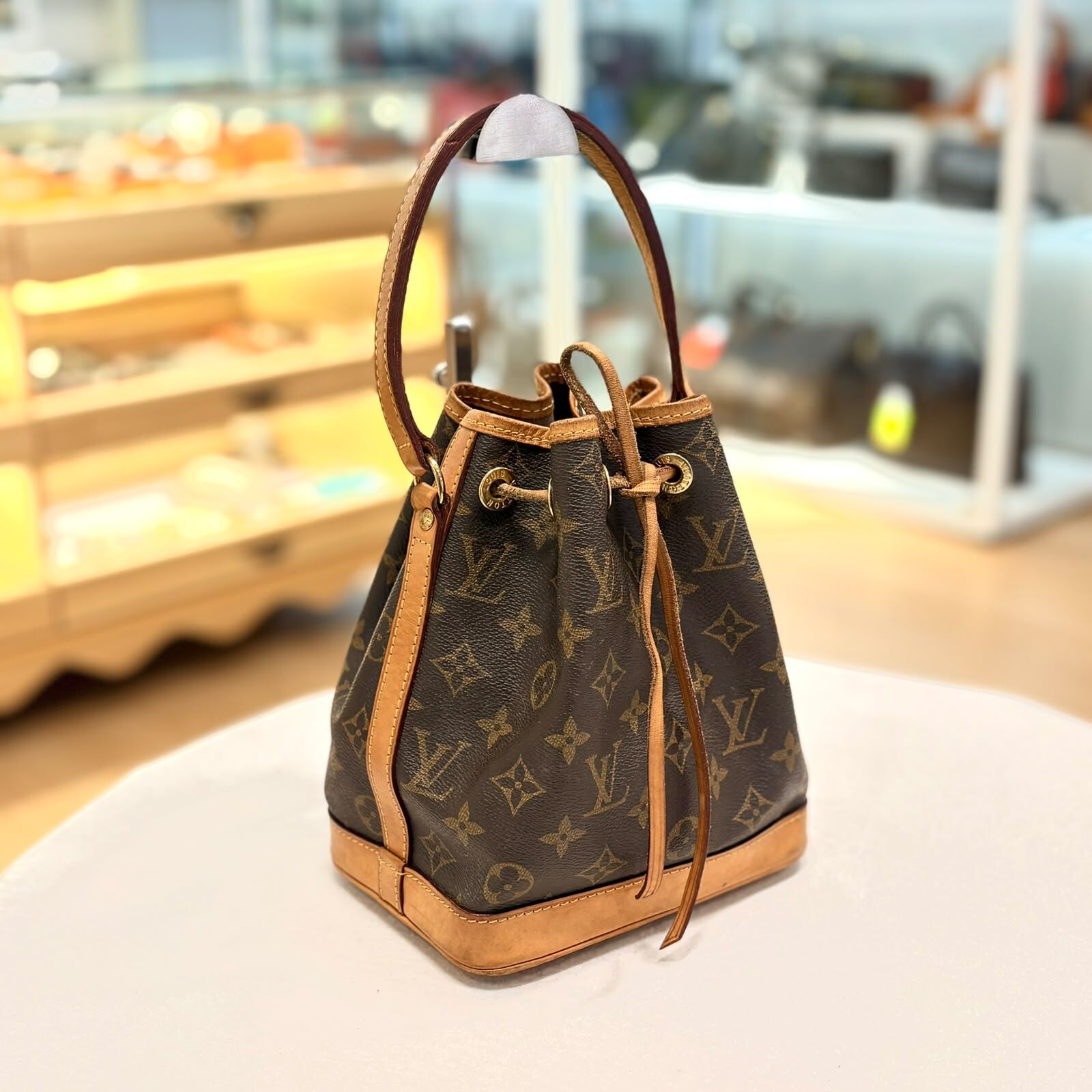 85%NEW USED LV 水桶包, M42227, 啡色帆布老花, LOUIS VUITTON Monogram Mini Noe, #香榭站正品