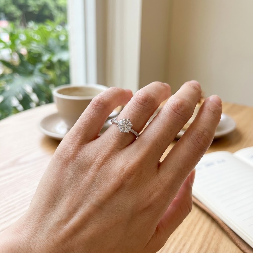 18K White Gold 1.21ct Diamond Ring