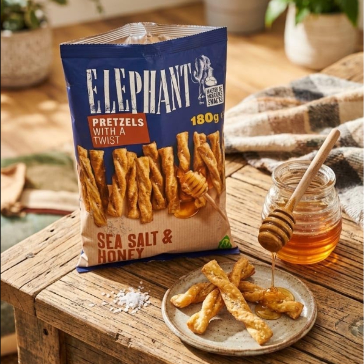 【ELEPHANT】- 海鹽蜂蜜風味扭結脆餅