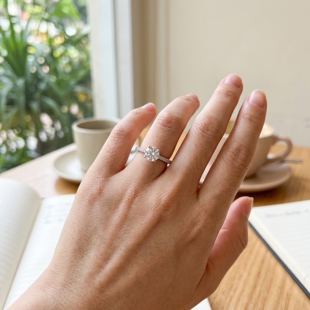 18K White Gold 0.68ct Diamond Ring