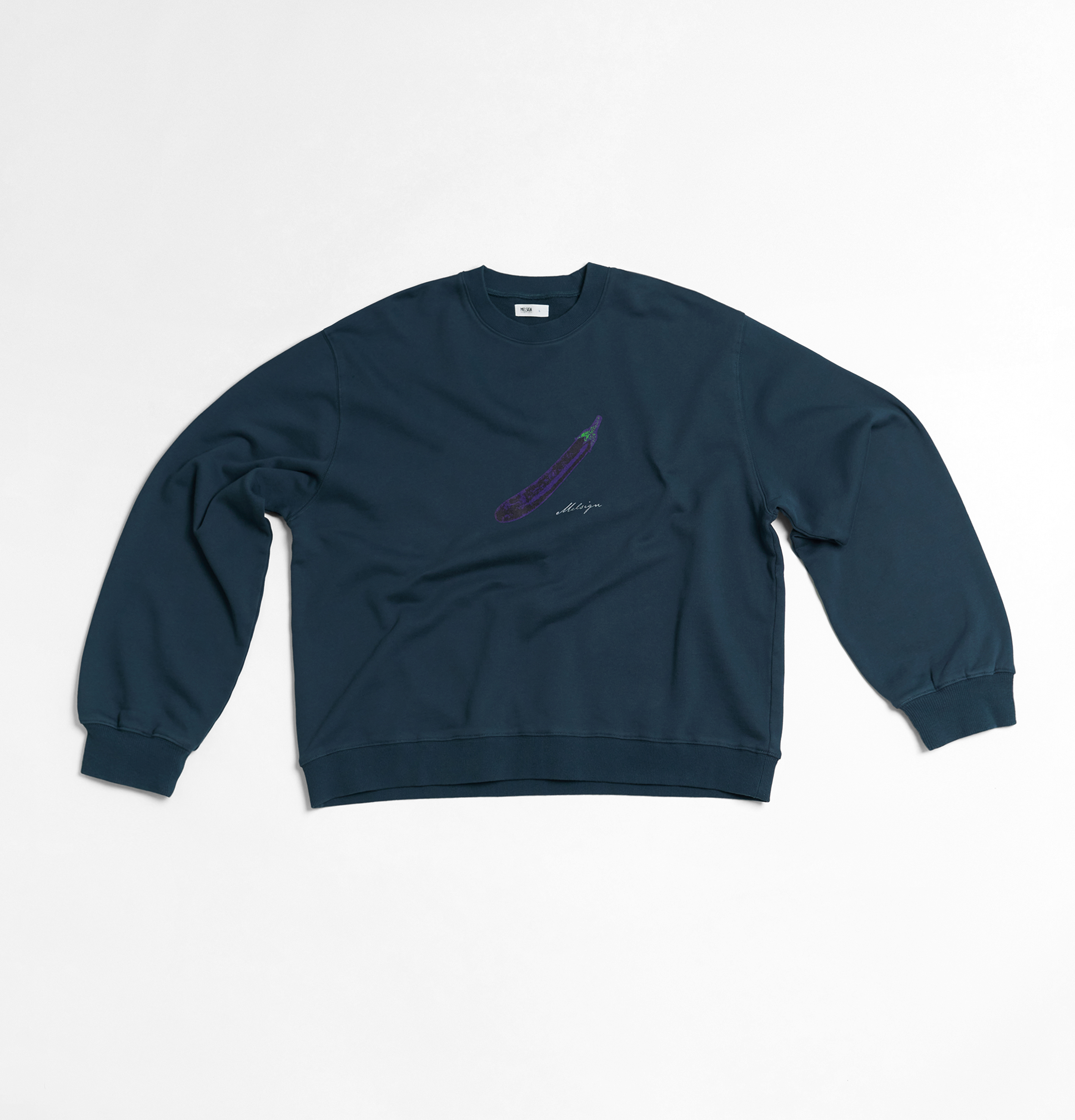 MELSIGN - 挑食俱樂部 - 茄子大學 Tee - Navy