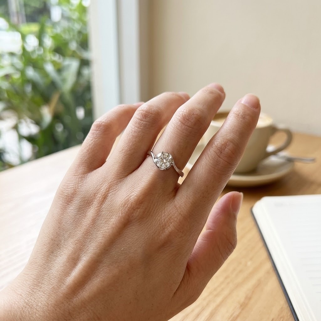 18K White Gold 0.70ct Diamond Ring