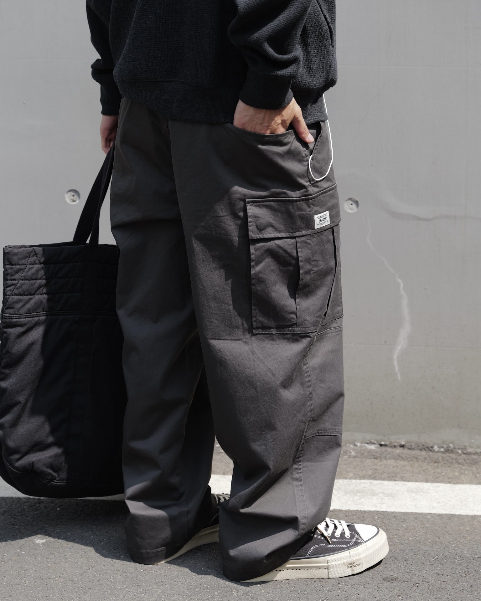 #預購 UNBENT 26AW 日系復古百搭 寬鬆口袋工裝褲 微錐休閒褲 三色