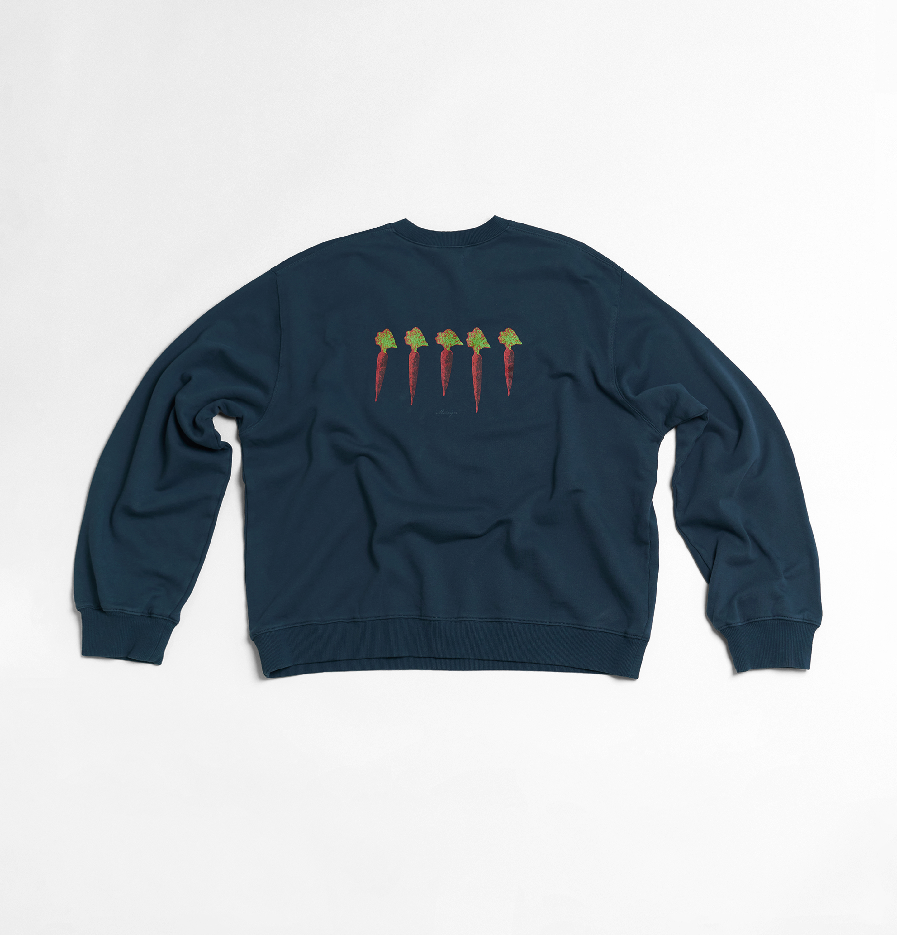 MELSIGN - 挑食俱樂部 - 紅蘿蔔大學 Tee - Navy