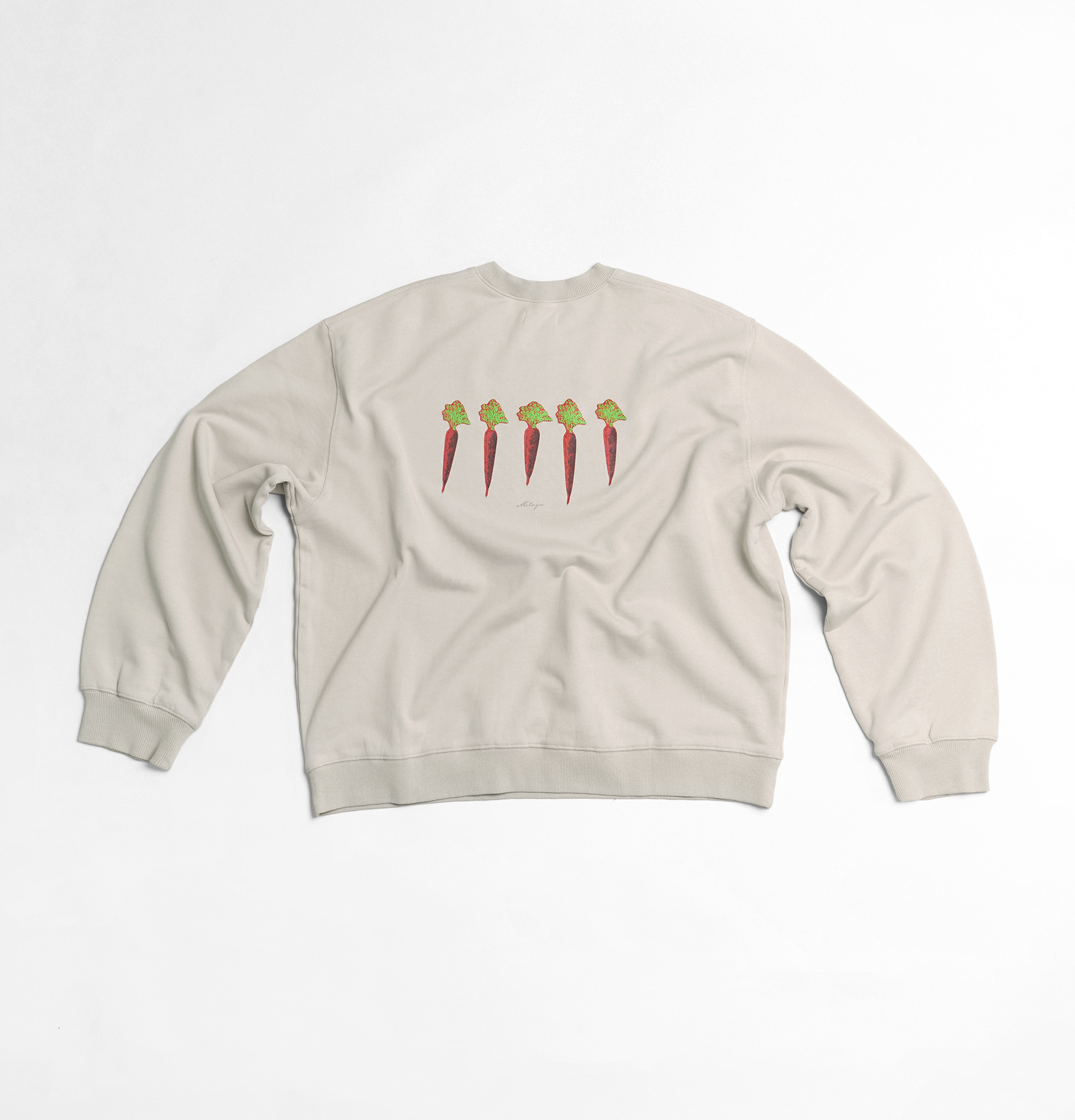 MELSIGN - 挑食俱樂部 - 紅蘿蔔大學 Tee - Beige