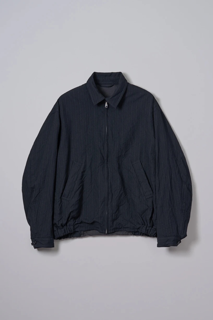 KAPTAIN SUNSHINE WOOL STRIPE ZIP BLOUSON