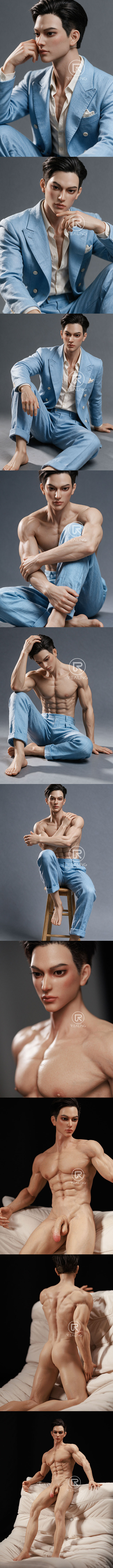 REALING 86cm健美 景明 男性擬真小娃娃 全矽膠材質 silicone male sex small doll