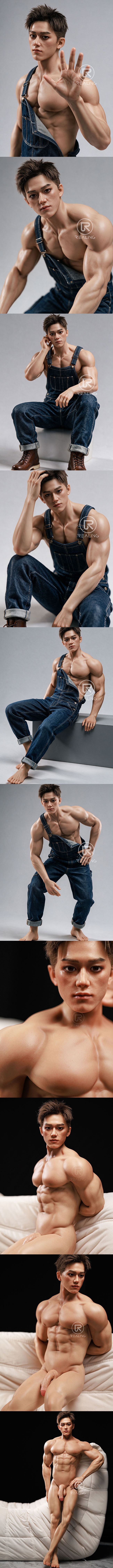 REALING 86cm壯版 蕭涵 男性擬真小娃娃 全矽膠材質 silicone male sex small doll