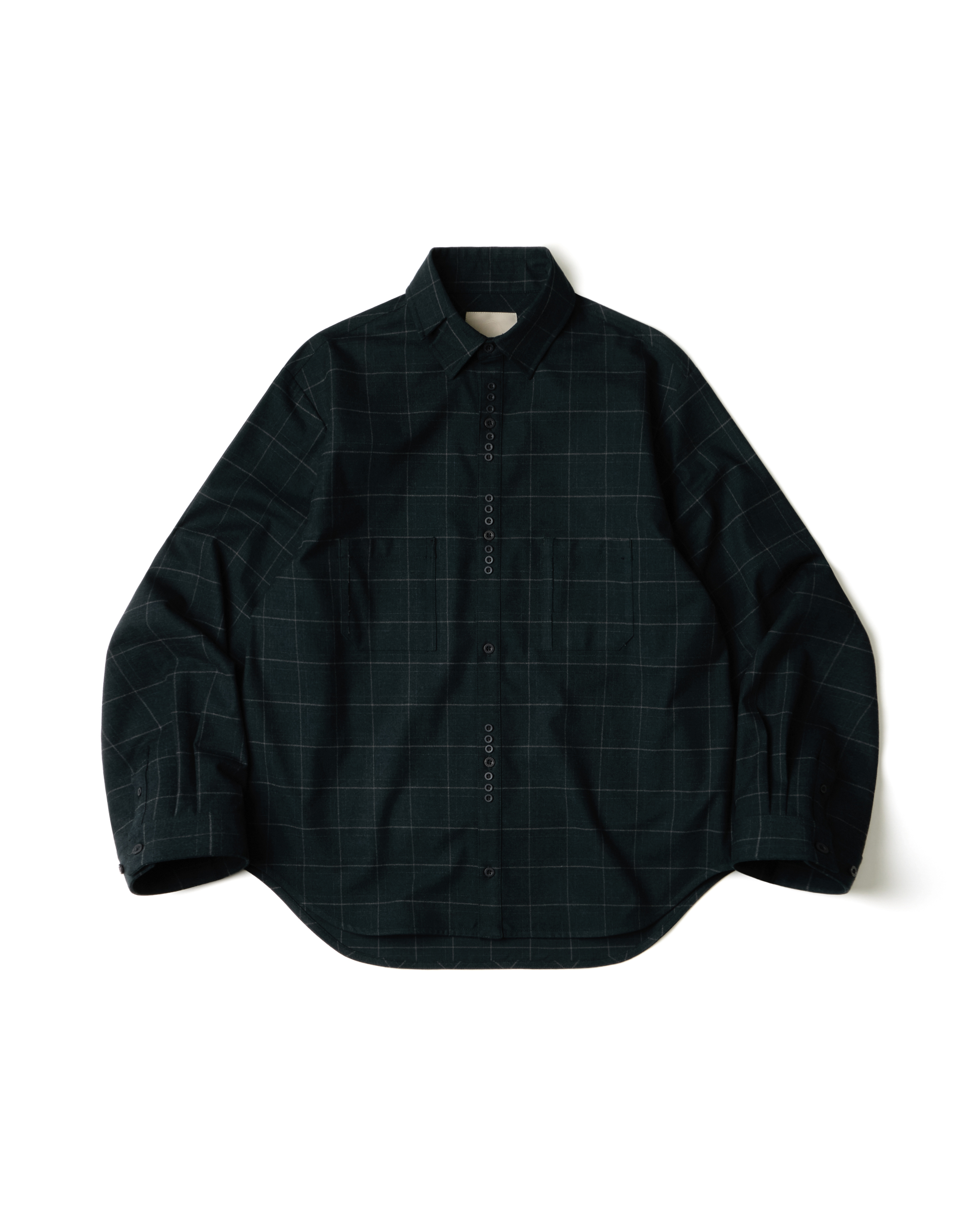 GOOPiMADE DS-X 格紋長袖襯衫 - D-GREEN