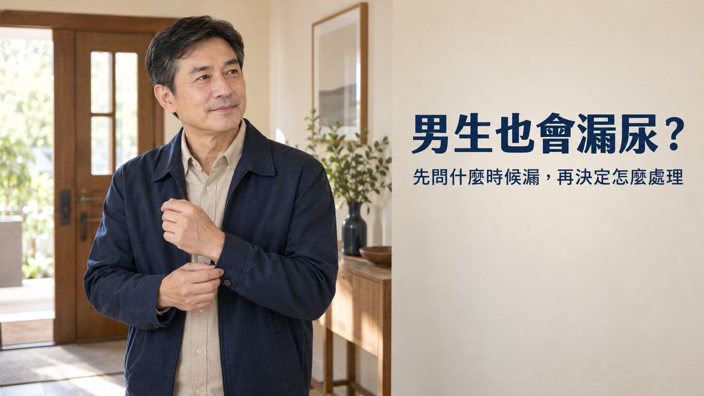 男生也會漏尿？先問什麼時候漏，再決定怎麼處理
