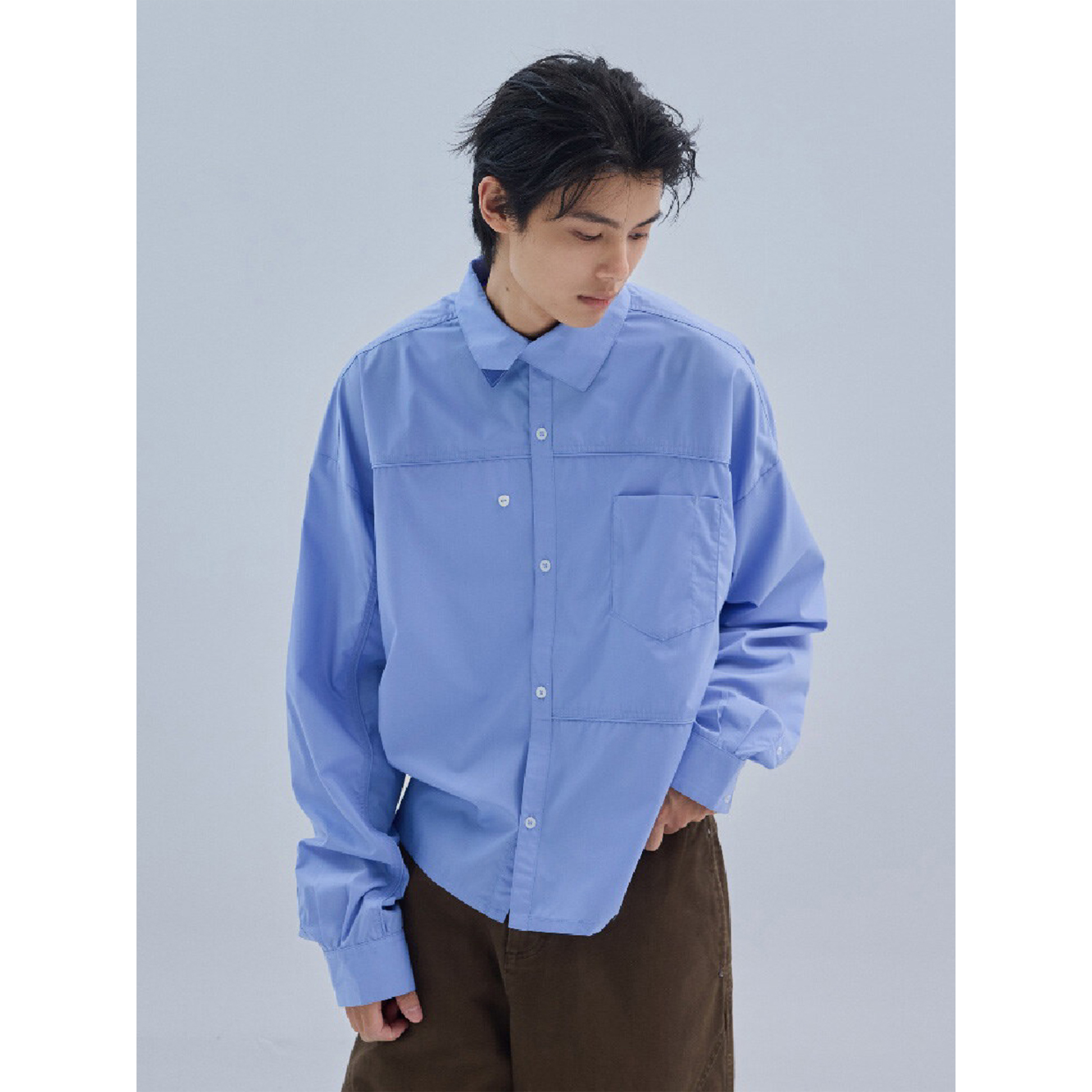 MELSIGN x plain-me Messy Order Shirt 剪裁多扣襯衫
