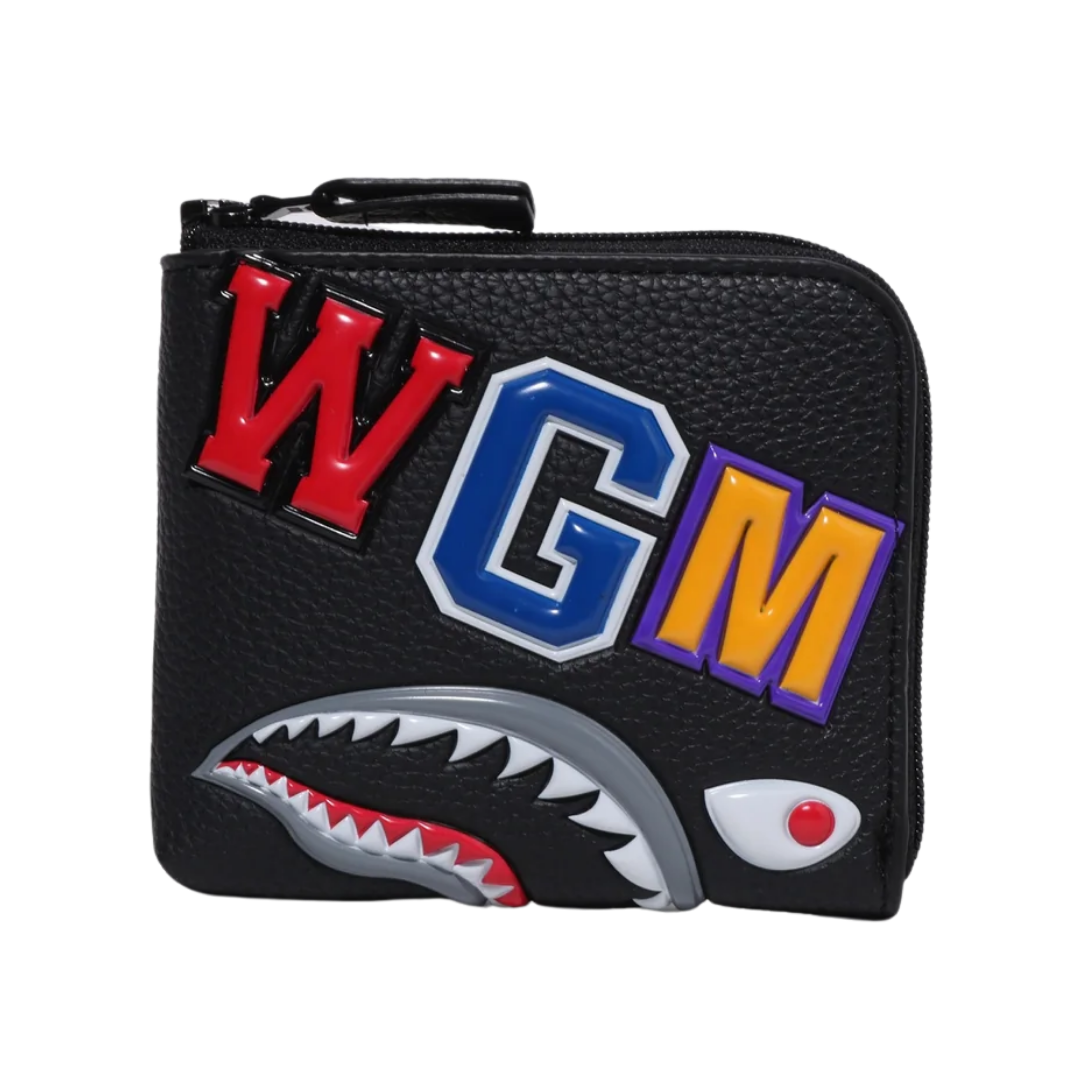 ☆ETW☆【EASY TO WEAR】BAPE SHARK MINI WALLET 鯊魚皮夾 皮包 零錢包 立體浮雕