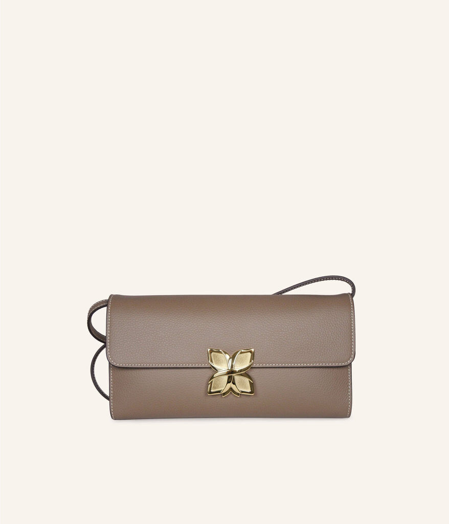 1FL1018-282 [FLEURON] Hortensia Clutch Taupe #MAF19VG0808MOL (EU)