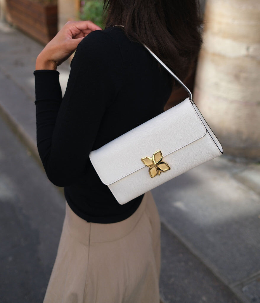 1FL1018-281 [FLEURON] Hortensia Clutch Creme #MAF19VG0604CRM (EU)