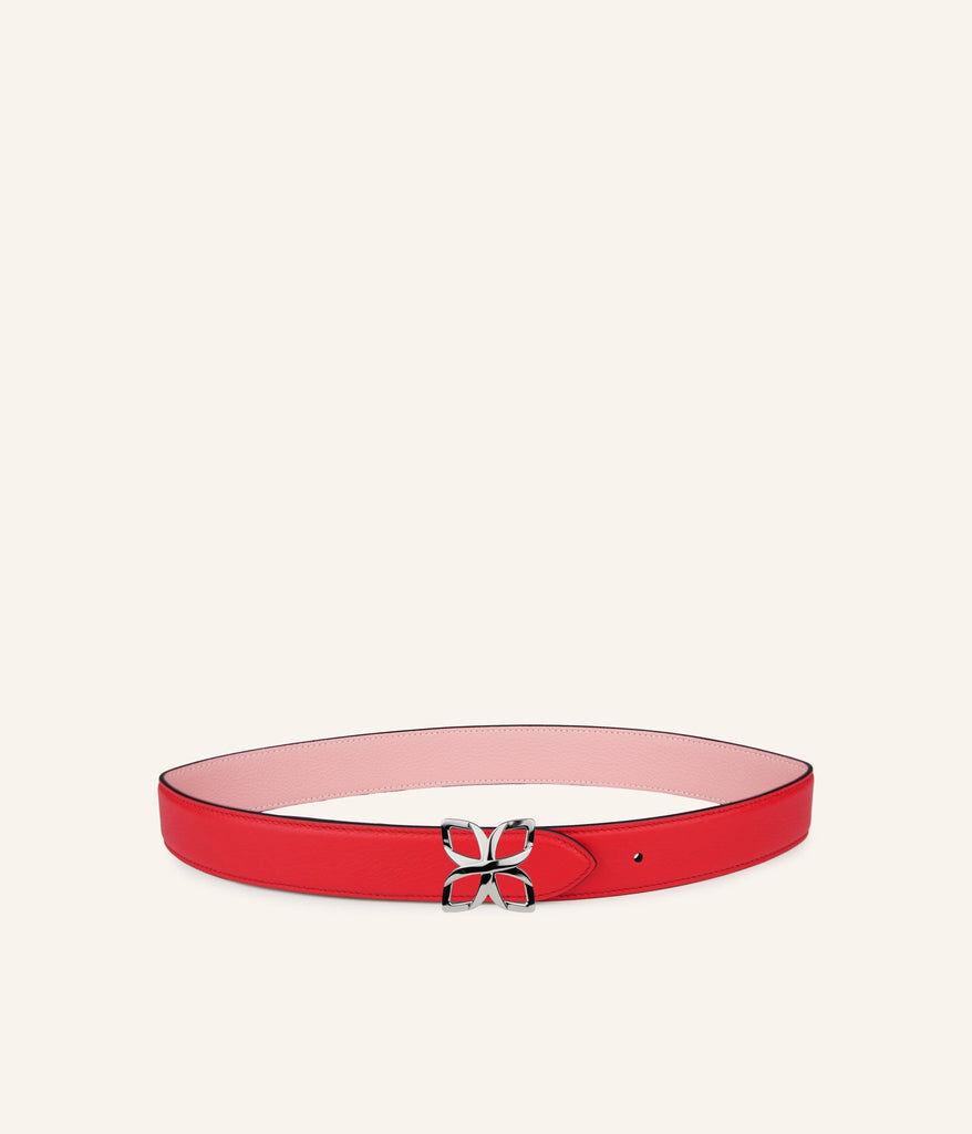 1FL1018-353 [FLEURON] Ceinture Hortensia Argente 33mm Baie de Goji Rose Bonbon #CTF04VL1659GJB (EU)