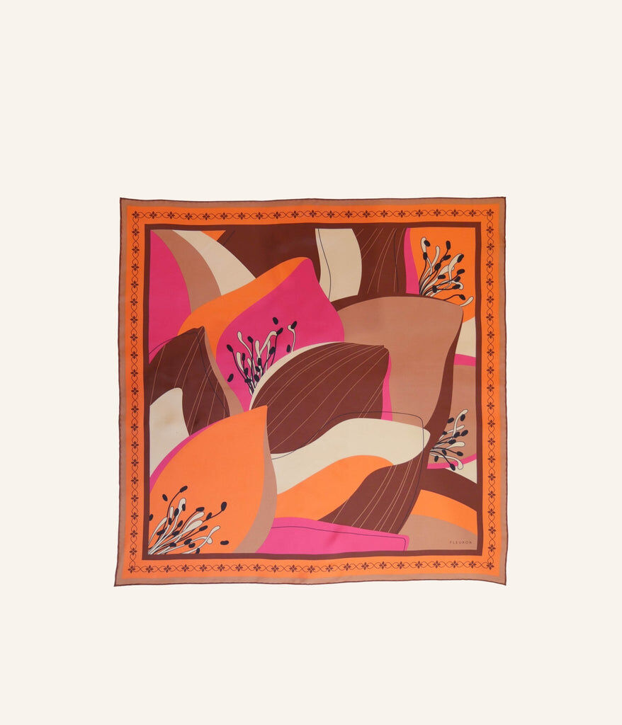 1FL1018-500 [FLEURON] Bloom Carre 65x65cm Mandarine #TXF01SK1459MDN (EU)