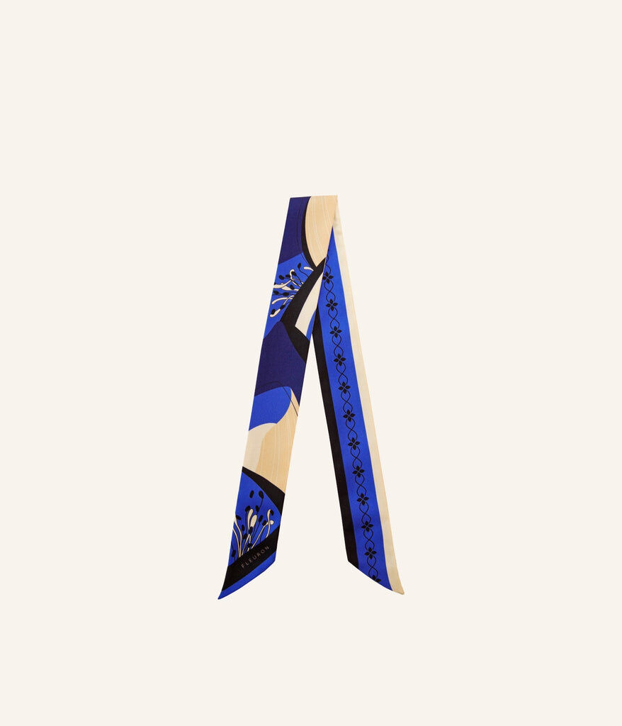 1FL1018-504 [FLEURON] Bloom Bandeau 5x90cm Bleu Cobalt #TXF02SK4050CBL (EU)