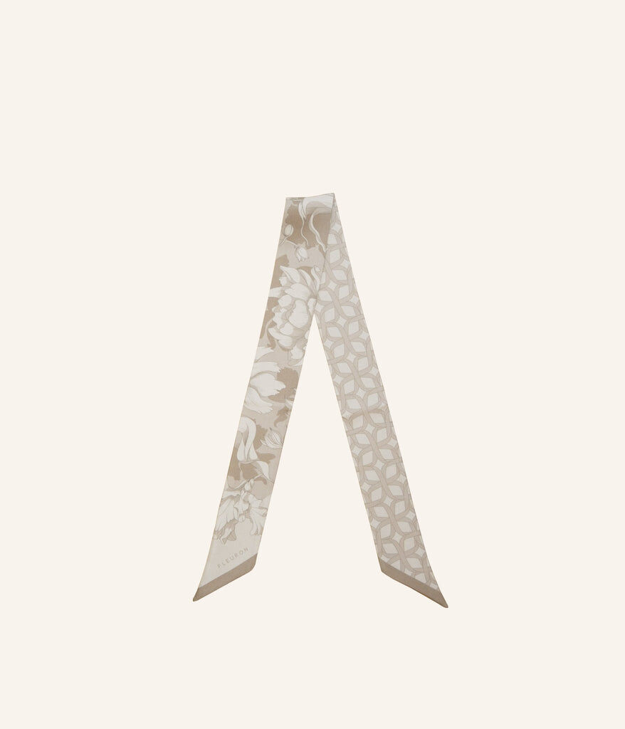 1FL1018-509 [FLEURON] La delicatesse Bandeau 5x90cm Taupe #TXF04SK0808MOL (EU)