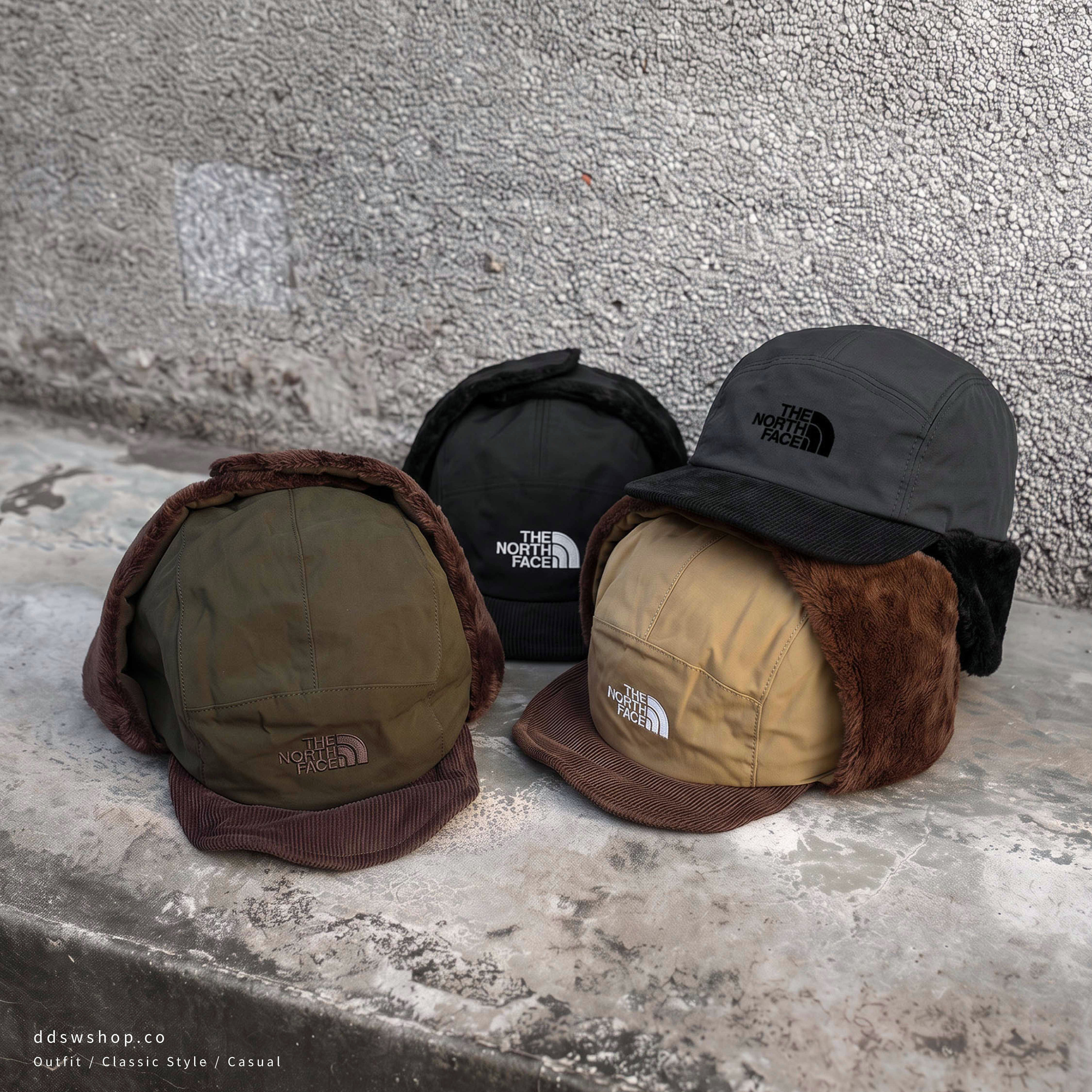 THE NORTH FACE WAXED COTTON EARMUFF CAP 絨布遮耳帽