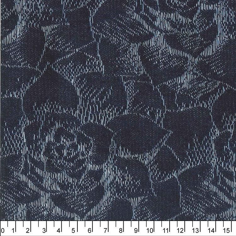 水洗提花牛仔布261015-008（一尺）