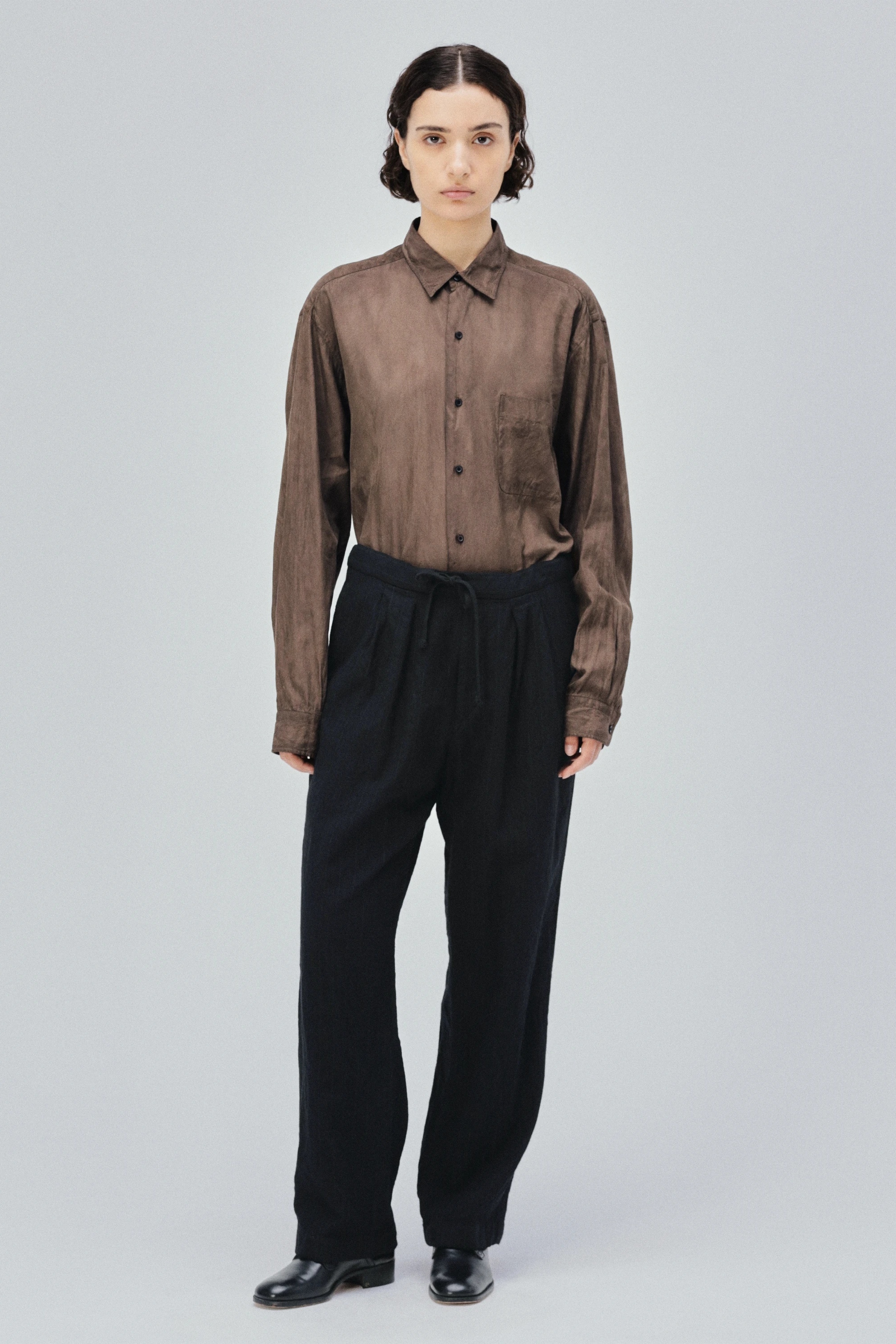KAPTAIN SUNSHINE WOOL STRIPE EASY TROUSERS