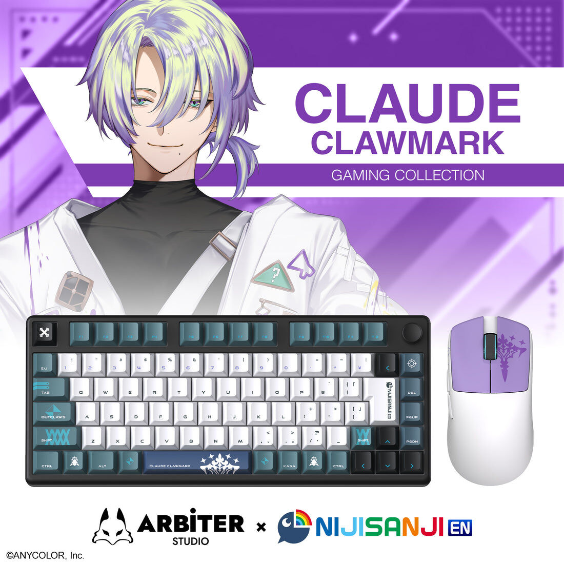 「Nijisanji_hk」「彩虹社代購」彩虹社 NIJISANJI EN × Arbiter Studio ゲーミングコレクション (鍵盤・滑鼠)