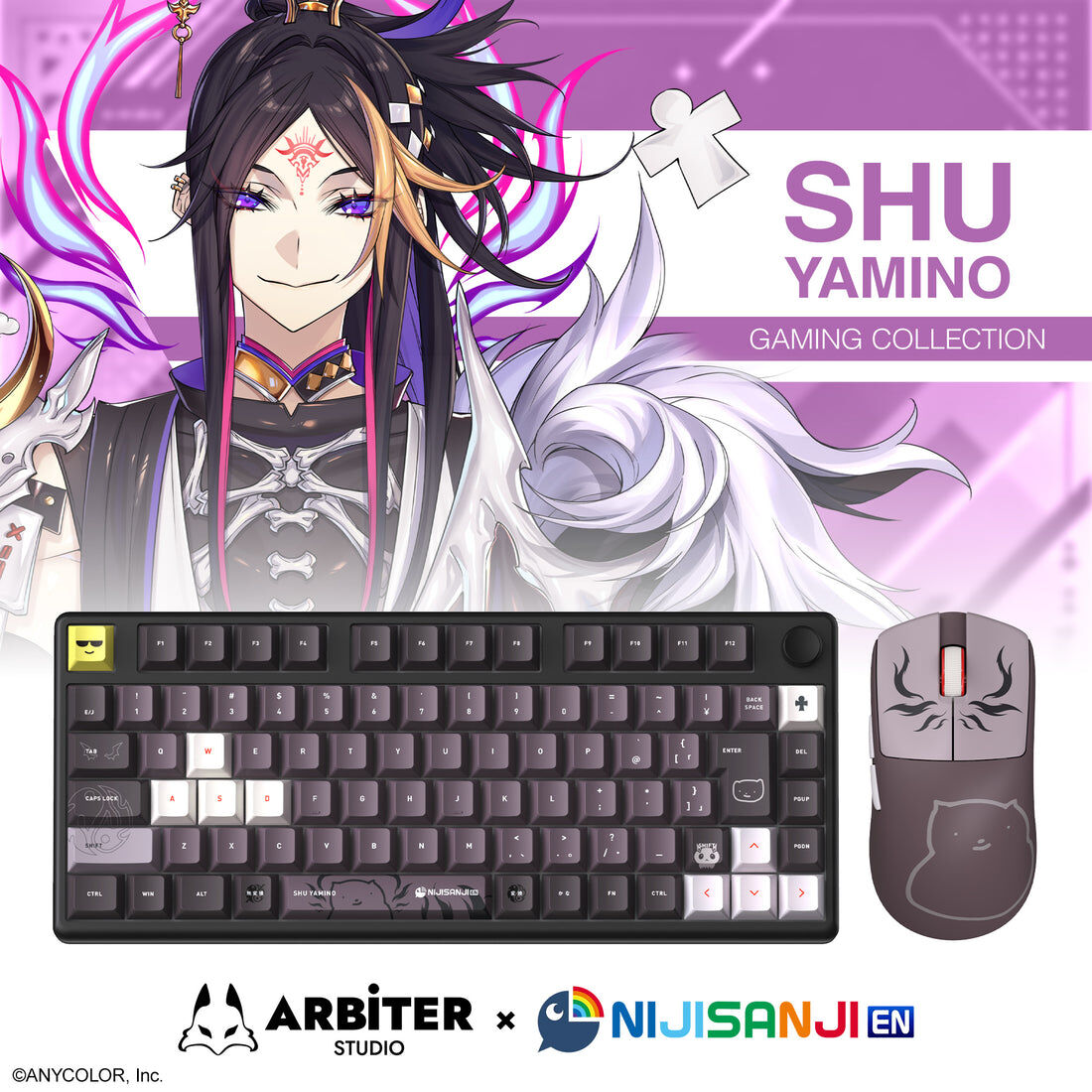 「Nijisanji_hk」「彩虹社代購」彩虹社 NIJISANJI EN × Arbiter Studio ゲーミングコレクション (鍵盤・滑鼠)