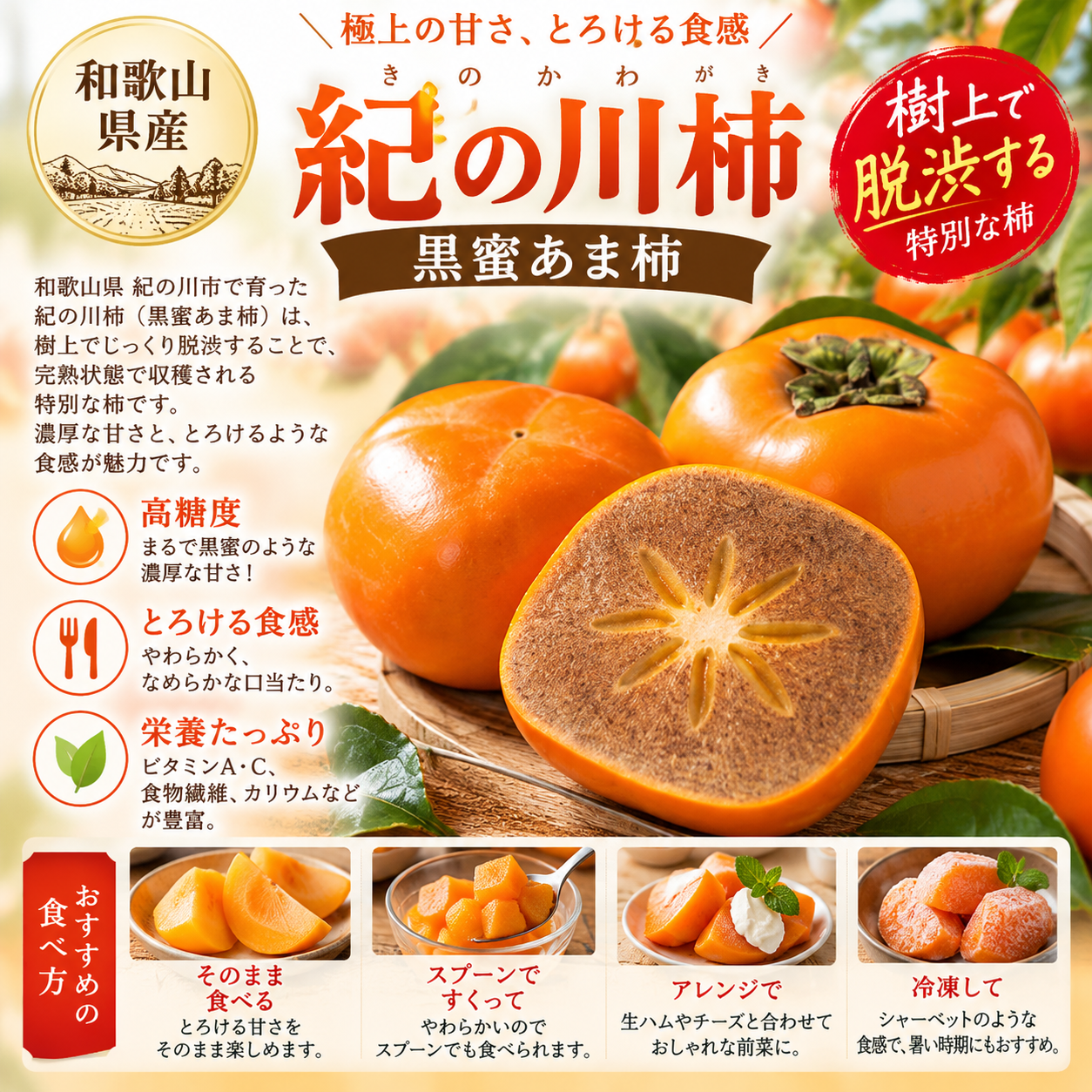 日本和歌山縣黑蜜柿(2個)