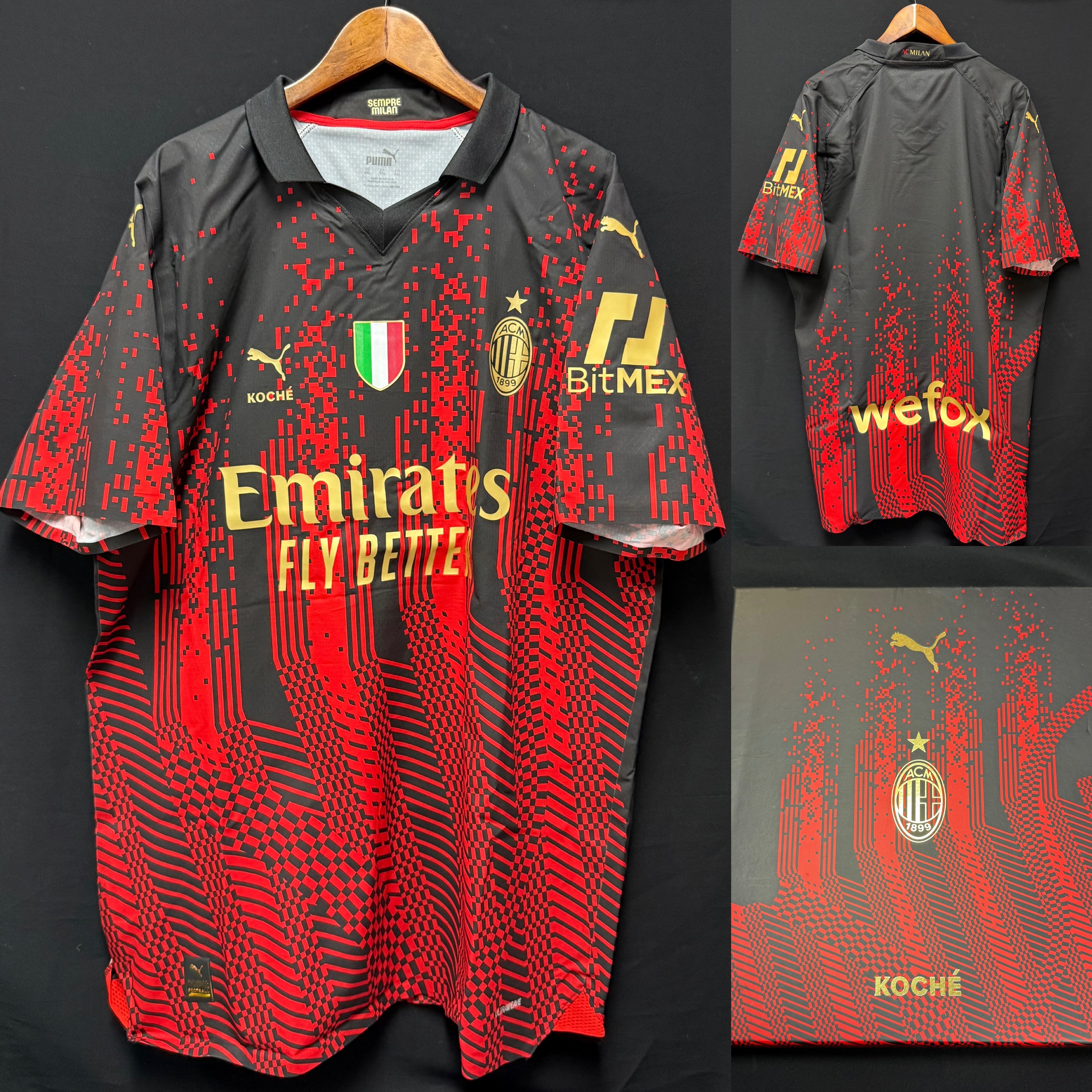 (Boxset) AC Milan 2023 Puma x Koche Home Authentic Player Shirt