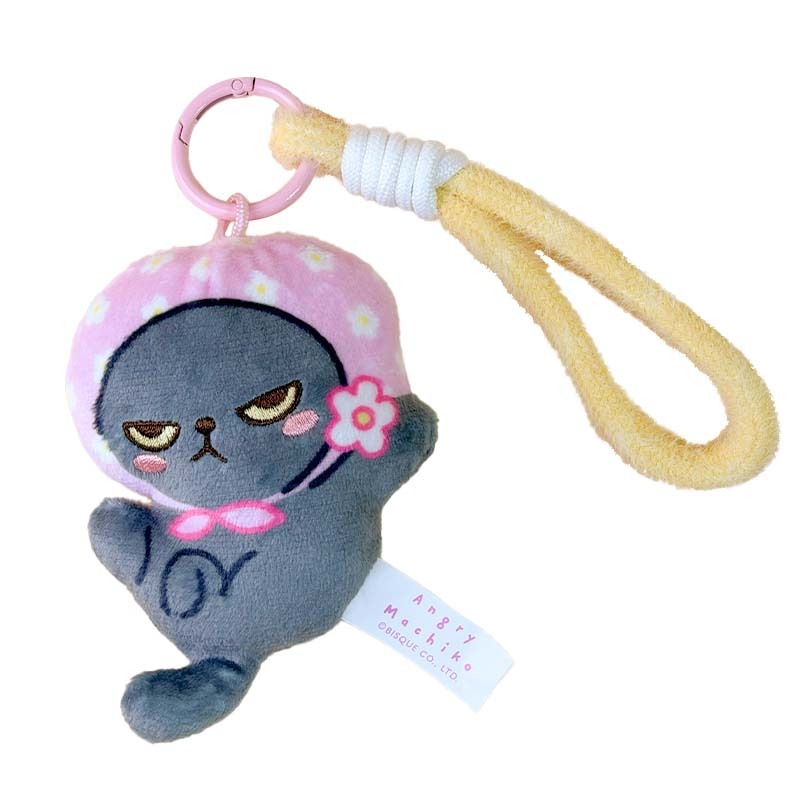 Angry Machiko 2D Mascot with Keychain