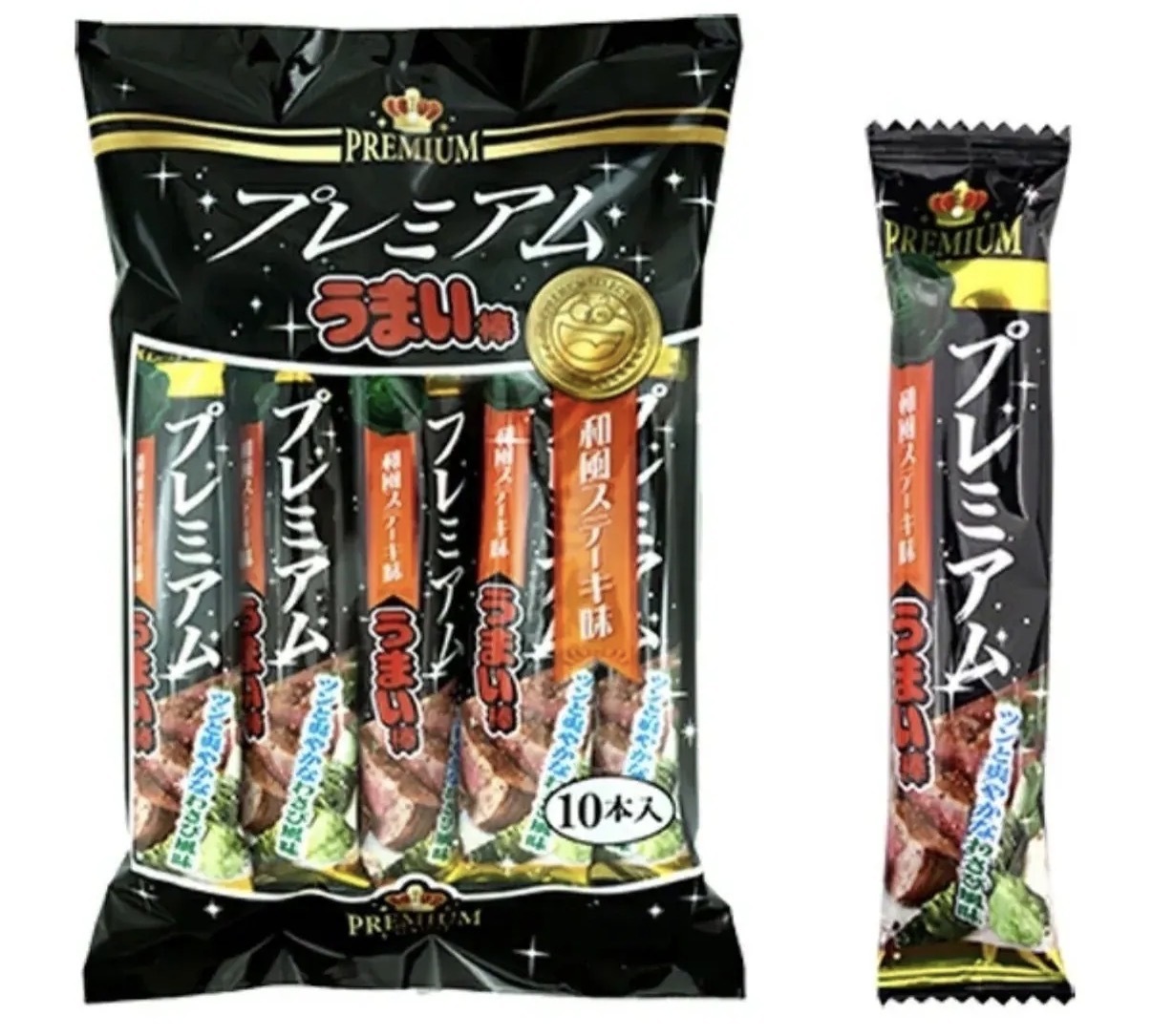【長線爆單】JP Premium 奢華升級版 美味棒 和風牛扒味 10支 6072 TK261015