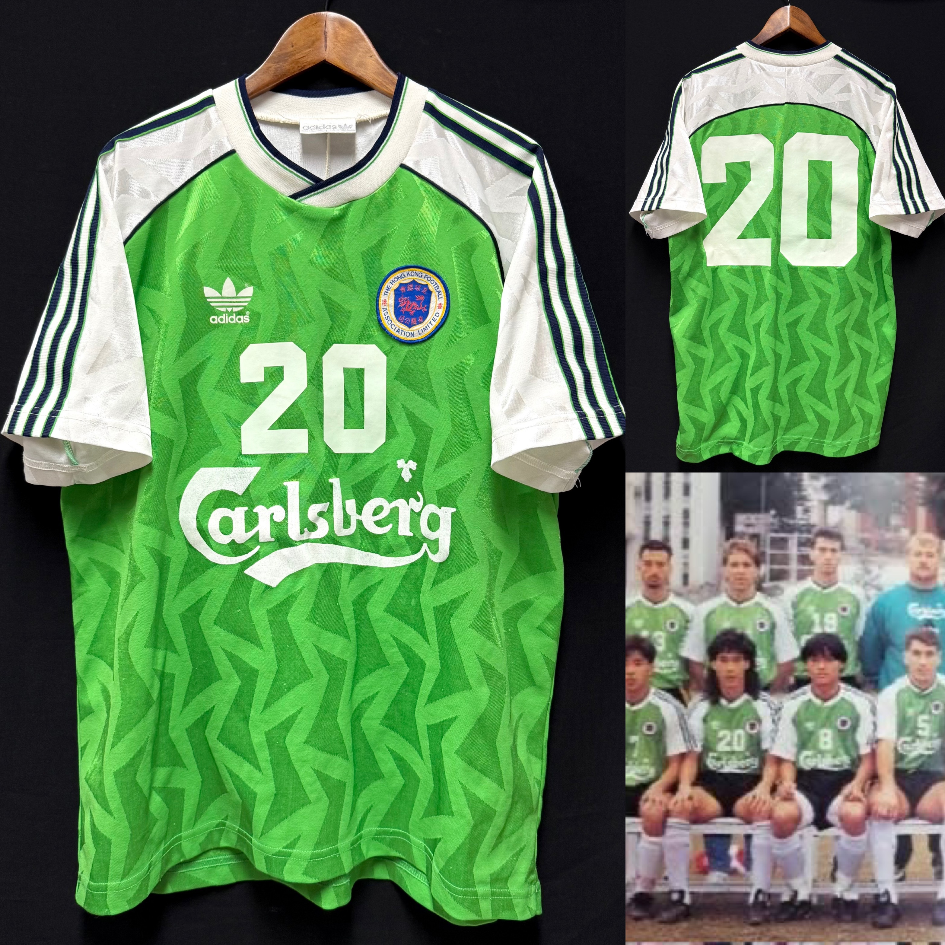 (Match Issue) Hong Kong League XI 1992 Carlsberg Cup Adidas Match Worn Issue Shirt #20