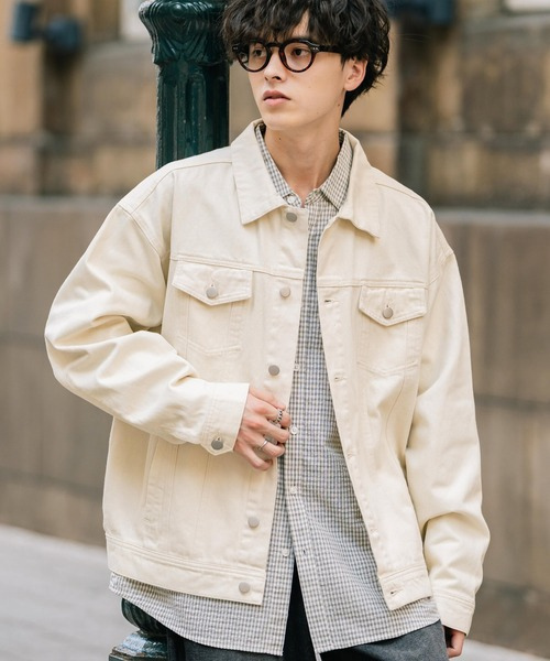 <日本限定-限時下殺>Rocky Monroe 復古 簡約 條紋 純色 水洗 百搭 質感 牛仔 外套