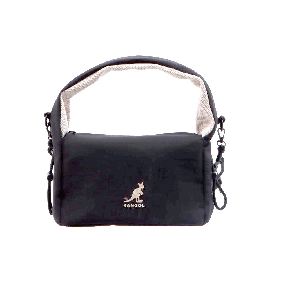 【KANGOL】水洗尼龍抽繩手提側背包｜兩用設計・輕巧百搭｜2色-65251705