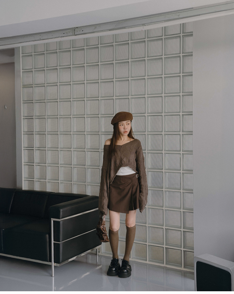 Pleated panel skirt design, suit mini skirt, available in two colors, S/M/L.【03010973】in stock+pre-order