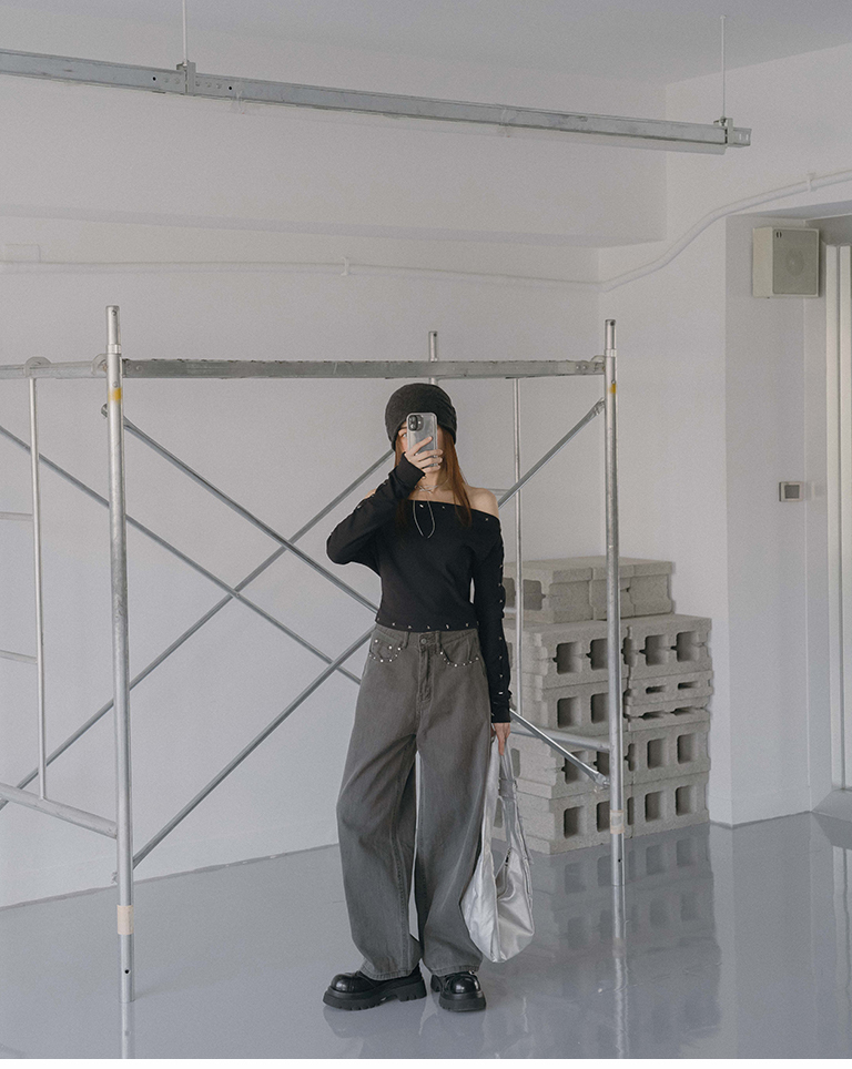 Riveted Washed Cocoon-Fit Pants XS/S/M/L【04011867】in stock+pre-order