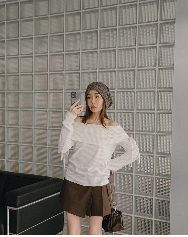 Chic Leopard Print Knit Beanie【07021010】in stock+pre-order