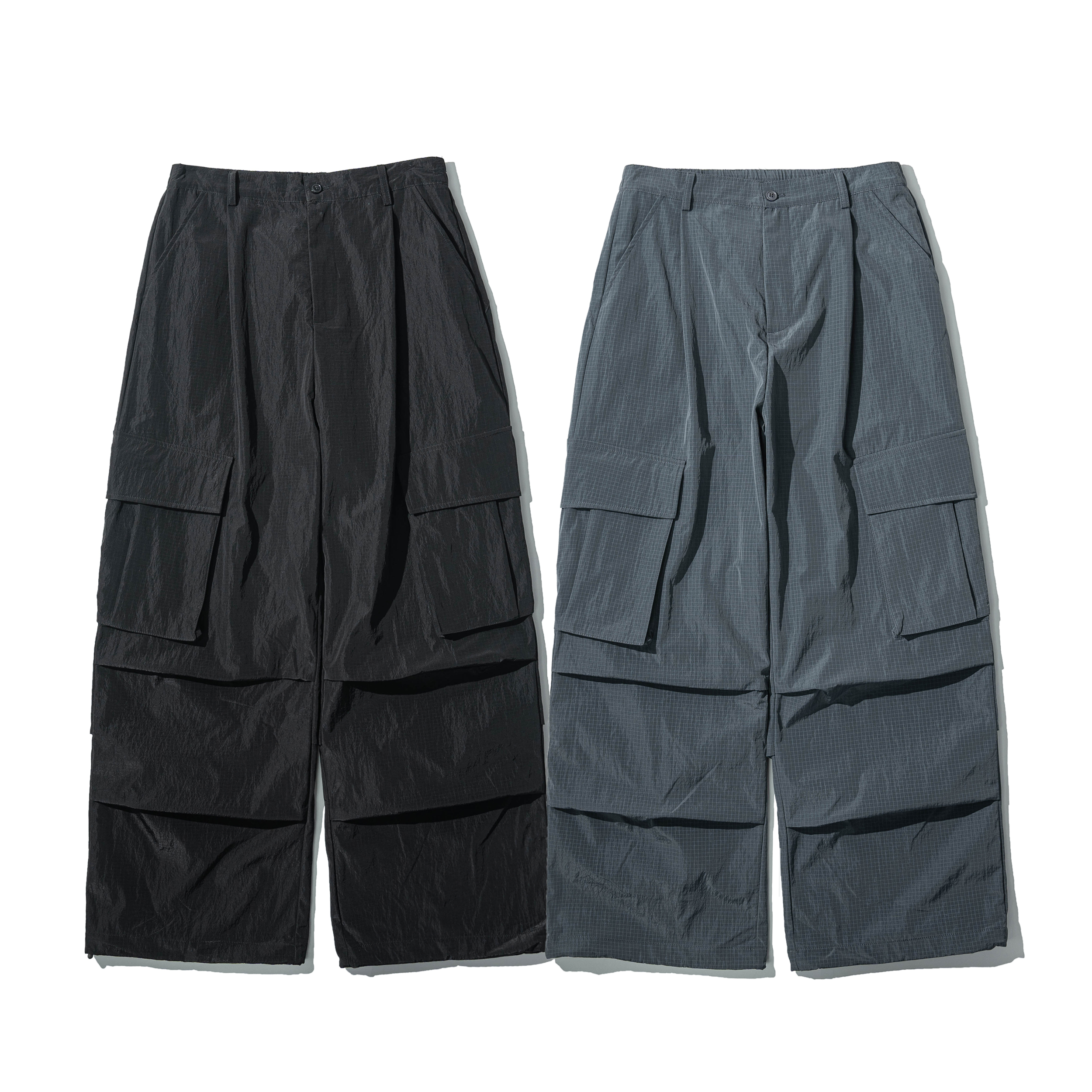 AGILITY Metallic BootCut Cargo Pants 金屬尼龍 六口袋 喇叭長褲 [PF75]