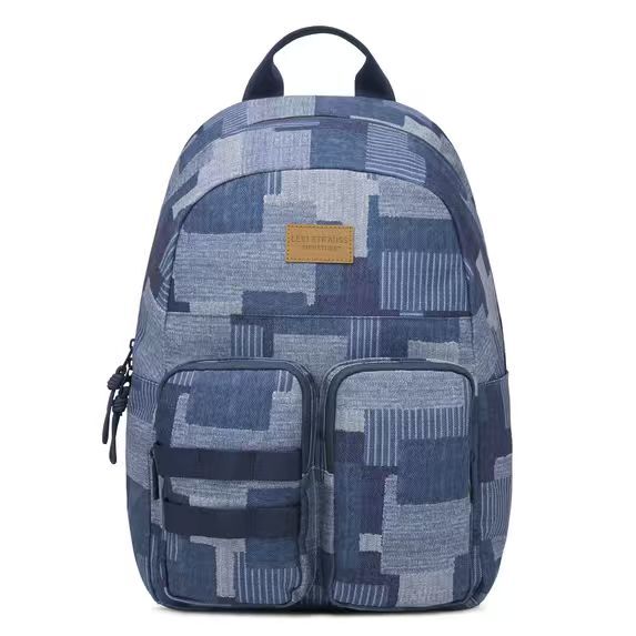 【預購】Levi Strauss N101606 牛仔拼布雙肩包 (藍色)